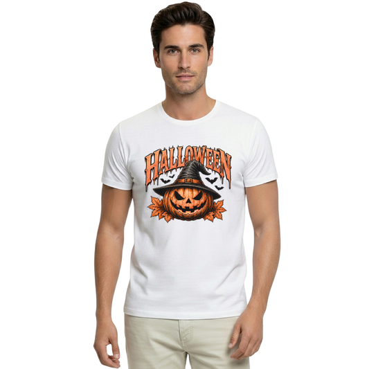 AYNU Men's Halloween Pumpkin Graphic T-Shirt